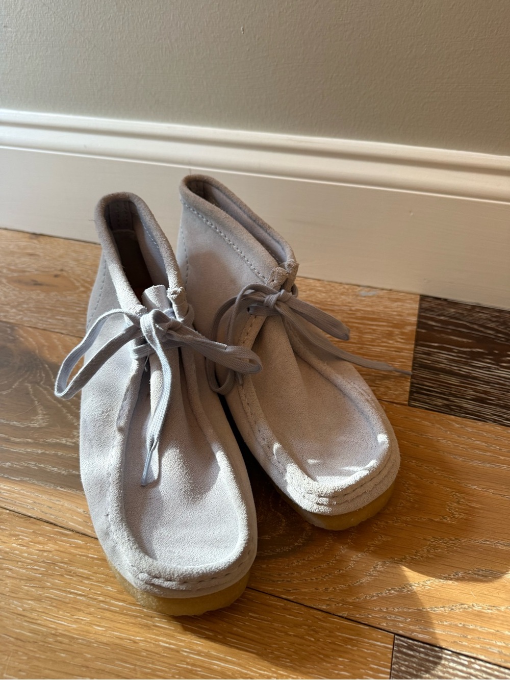 Clarks Wallabee Boots grey suede size 8 - Picture 7 of 16